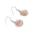 Cercei cu agatatoare Floare din sidef crem si Argint 925, 12mm