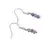 Cercei cu agatatoare clasica Ametist sfere fatetate cu Argint 925, 3mm