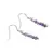 Cercei cu agatatoare clasica Ametist si bumb gravat cu Argint 925, 3mm