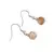 Cercei cu agatatoare clasica Citrin cub cu Argint 925, 6mm