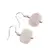 Cercei cu agatatoare clasica Cuart roz cu Argint 925, 16-18mm