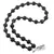 Colier Agat negru mat sfere, 4-10mm