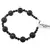 Bratara Agat negru mat sfere, 4-10mm