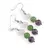 Set cercei cu agatatoare si pandantiv Balanta cristale 8mm