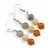 Set cercei cu agatatoare si pandantiv Leu cristale 8mm