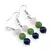 Set cercei cu agatatoare si pandantiv Taur cristale 8mm