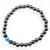 Bratara pe elastic Hematit si Agat albastru, 6mm