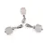Pandantiv Cuart roz cub fatetat, 6-8mm