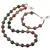 Set colier si bratara Jasp Oceanic mat sfere, 4-10mm