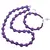 Set colier si bratara Roca vulcanica mov sfere, 4-10mm