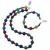 Set colier si bratara Roca vulcanica multicolora sfere, 4-10mm