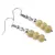 Cercei cu agatatoare Jad Olive discuri fatetate, 6-7mm
