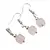 Set Cercei si Pandantiv Cuart roz cub fatetat, 6-8mm