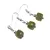Set Cercei si Pandantiv Granat verde cub fatetat, 6-8mm