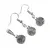 Set Cercei si Pandantiv Labradorit diamantat cub fatetat, 6-8mm