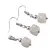 Set Cercei si Pandantiv Piatra Lunii cub fatetat, 6-8mm