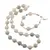 Set colier si bratara Amazonit mat sfere, 4-12mm