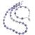 Set colier si bratara Angelit violet sfere, 4-10mm