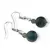 Cercei cu agatatoare Mossagat mat, sfere 10mm si 4mm