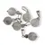 Pandantiv Cuart gri, sfere 10mm si 4mm
