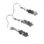 Set cercei cu agatatoare si pandantiv Agat dendritic discuri fatetate, 5-6mm