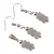 Set cercei cu agatatoare si pandantiv Calcedonie discuri fatetate, 6-7mm