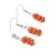 Set cercei cu agatatoare si pandantiv Cornalina discuri fatetate, 7-8mm