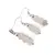 Set cercei cu agatatoare si pandantiv Cuart roz discuri fatetate, 7-8mm