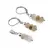 Set cercei cu agatatoare si pandantiv Cuart rutilat discuri fatetate, 6-8mm