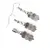 Set cercei cu agatatoare si pandantiv Cuart turmalinat discuri fatetate, 7-9mm