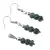 Set cercei cu agatatoare si pandantiv Mossagat discuri fatetate, 6-7mm