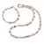 Set Colier si Bratara Piatra lunii neregulat 5-6mm si banuti 6mm