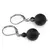 Cercei cu agatatoare Agat negru dantelat mat, sfere 10mm si 4mm