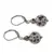 Cercei cu agatatoare Jasp dalmatian, sfere 10mm si 4mm