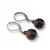 Cercei cu agatatoare Ochi de tigru iron, sfere 10mm si 4mm