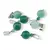 Pandantiv Agat verde dantelat, sfere 10mm si 4mm