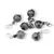Pandantiv Obsidian fulg de nea, sfere 10mm si 4mm