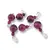 Pandantiv Ochi de tigru roz, sfere 10mm si 4mm
