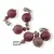 Pandantiv Rodonit roz, sfere 10mm si 4mm