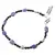 Bratara Turmalina neagra sfere fatetate si Sodalit oval, 4-8mm