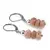 Cercei cu agatatoare Opal roz discuri fatetate, 7-8mm