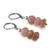 Cercei cu agatatoare Opal roz discuri fatetate, 9-10mm