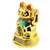 Pisica norocoasa Maneki Neko solara aurie - 12cm, imagine 3