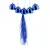 Clopotei de vant, 5 ramuri si Ochi protectori, albastru - 40cm, imagine 3