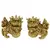 Set statuete Feng Shui Caine Fu cu minge flori de piersic - 5,5cm