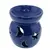 Vas aromaterapie din ceramica model celest rotund, albastru - 7,5cm