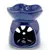 Vas aromaterapie din ceramica model petale cu baza rotunda, albastru - 7,5cm, imagine 2