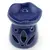 Vas aromaterapie din ceramica model petale cu baza rotunda, albastru - 7,5cm, imagine 3