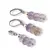 Set cercei cu agatatoare si pandantiv Ametrin discuri fatetate, 8-9mm