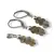 Set cercei cu agatatoare si pandantiv Labradorit discuri fatetate, 5-6mm